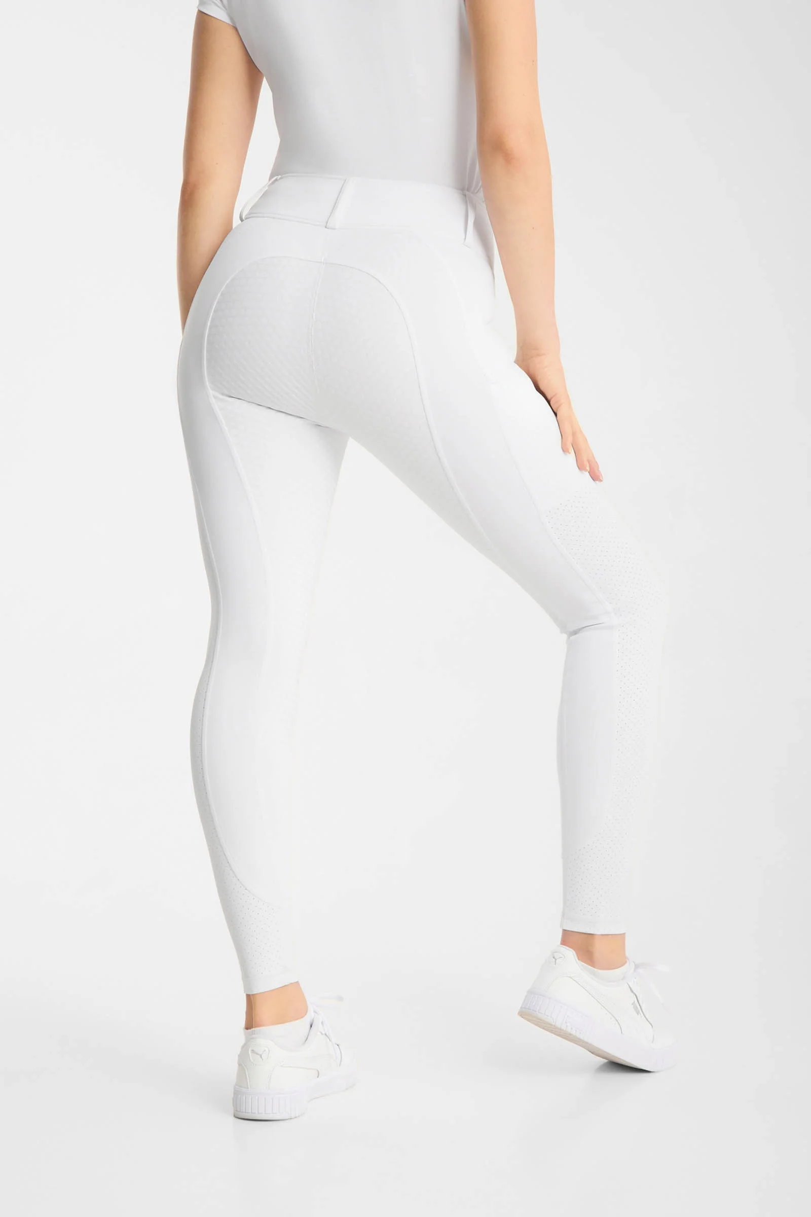Matilda Women´s Perforated Fullgrip Breeches White 16