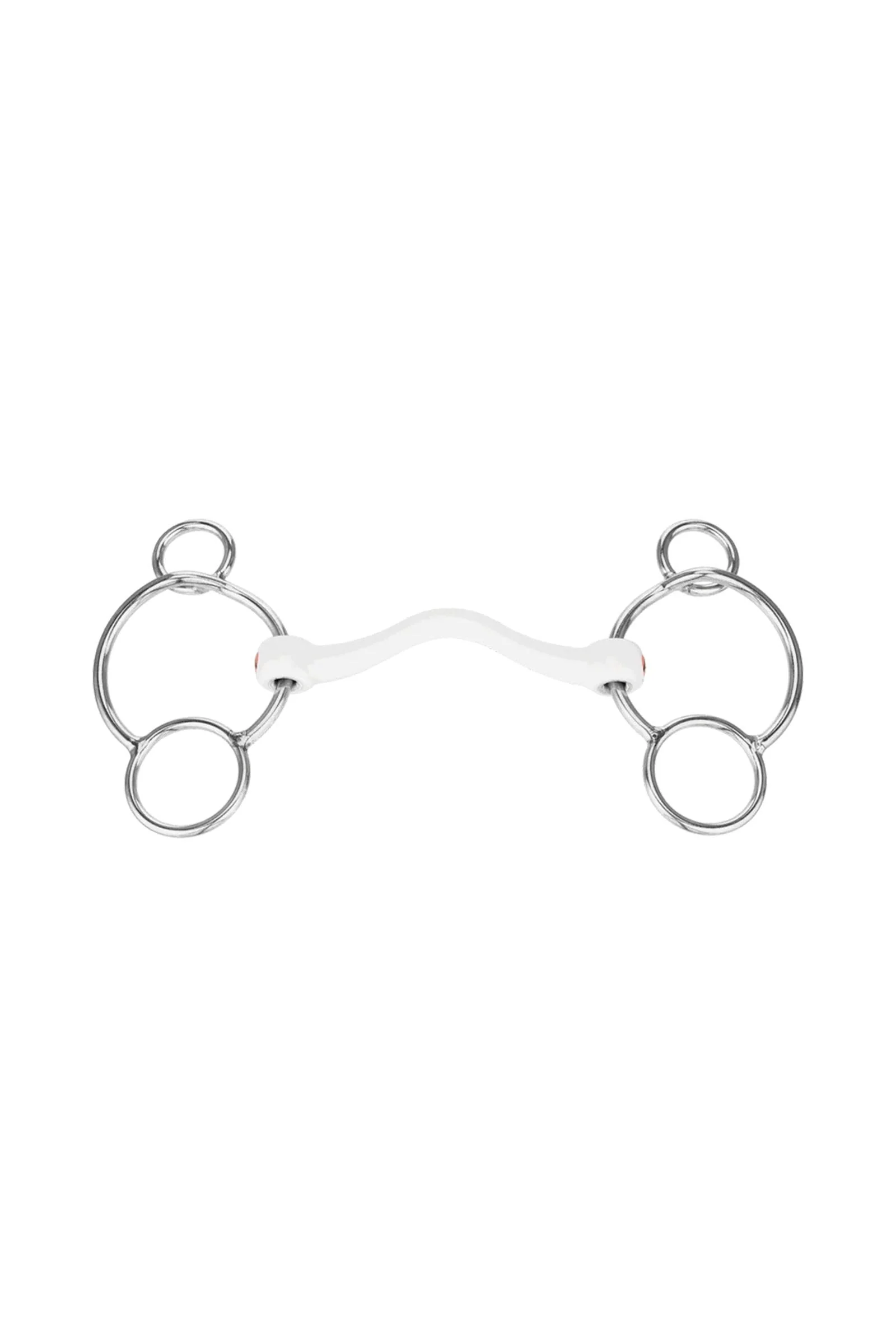 Nathe CM 3-Ring Bit Soft Mullen Mouth W. Port, 15mm, Thermoplastic Metall 130 mm