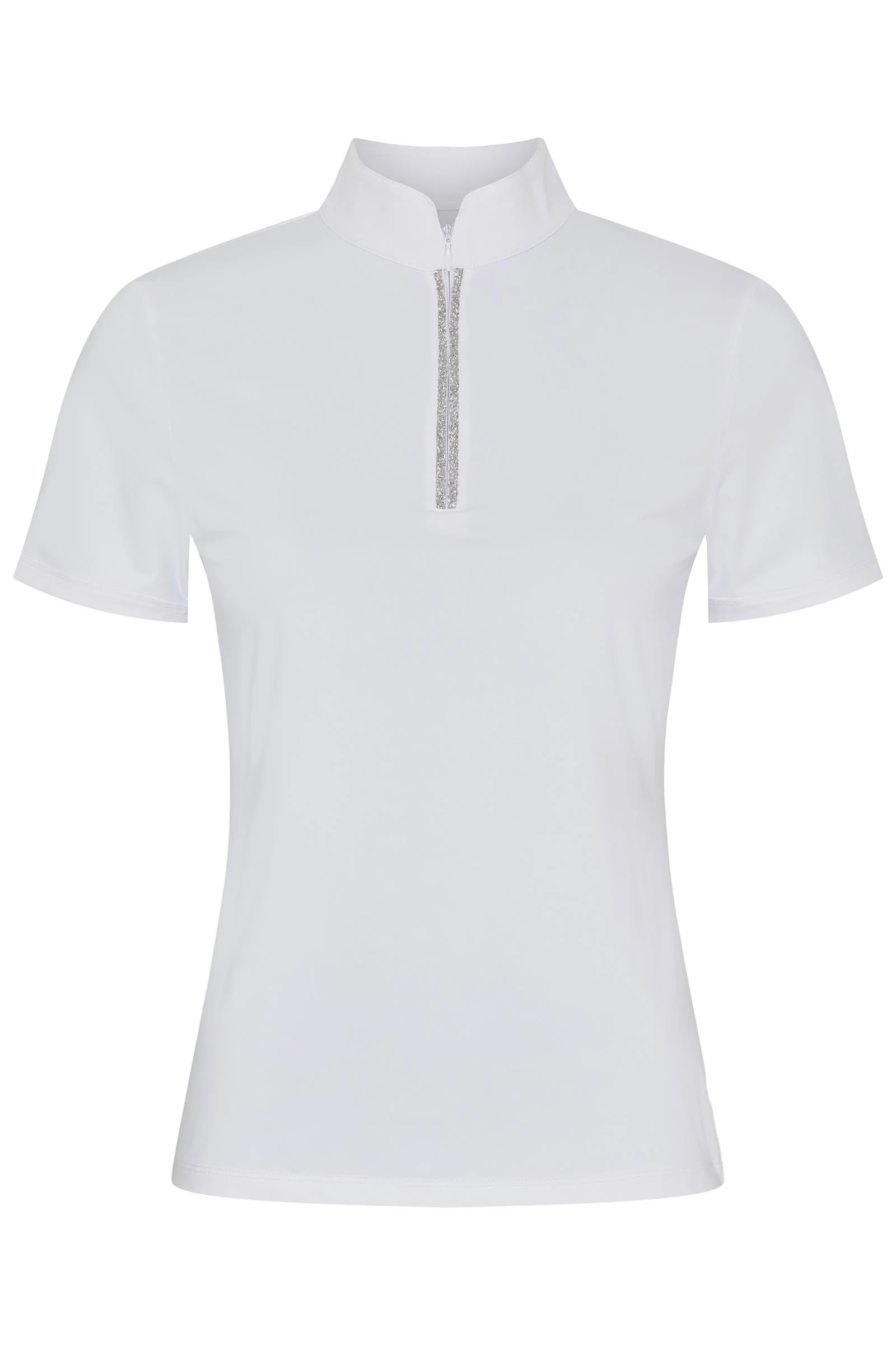 Nice Women's Half Zip Show Shirt White XL