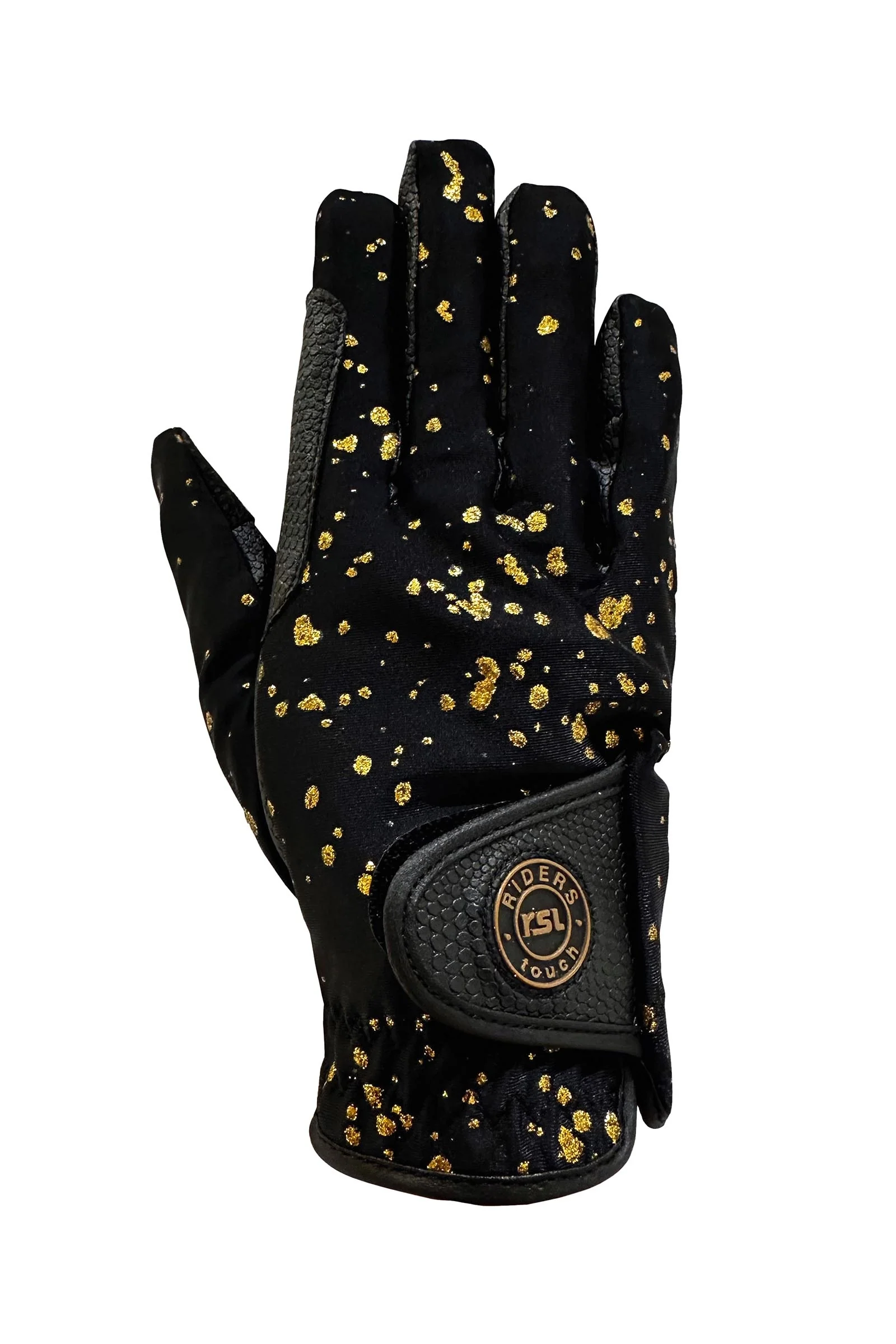 Nola Ice Children's Winter Riding Gloves Black/Gold 6,5