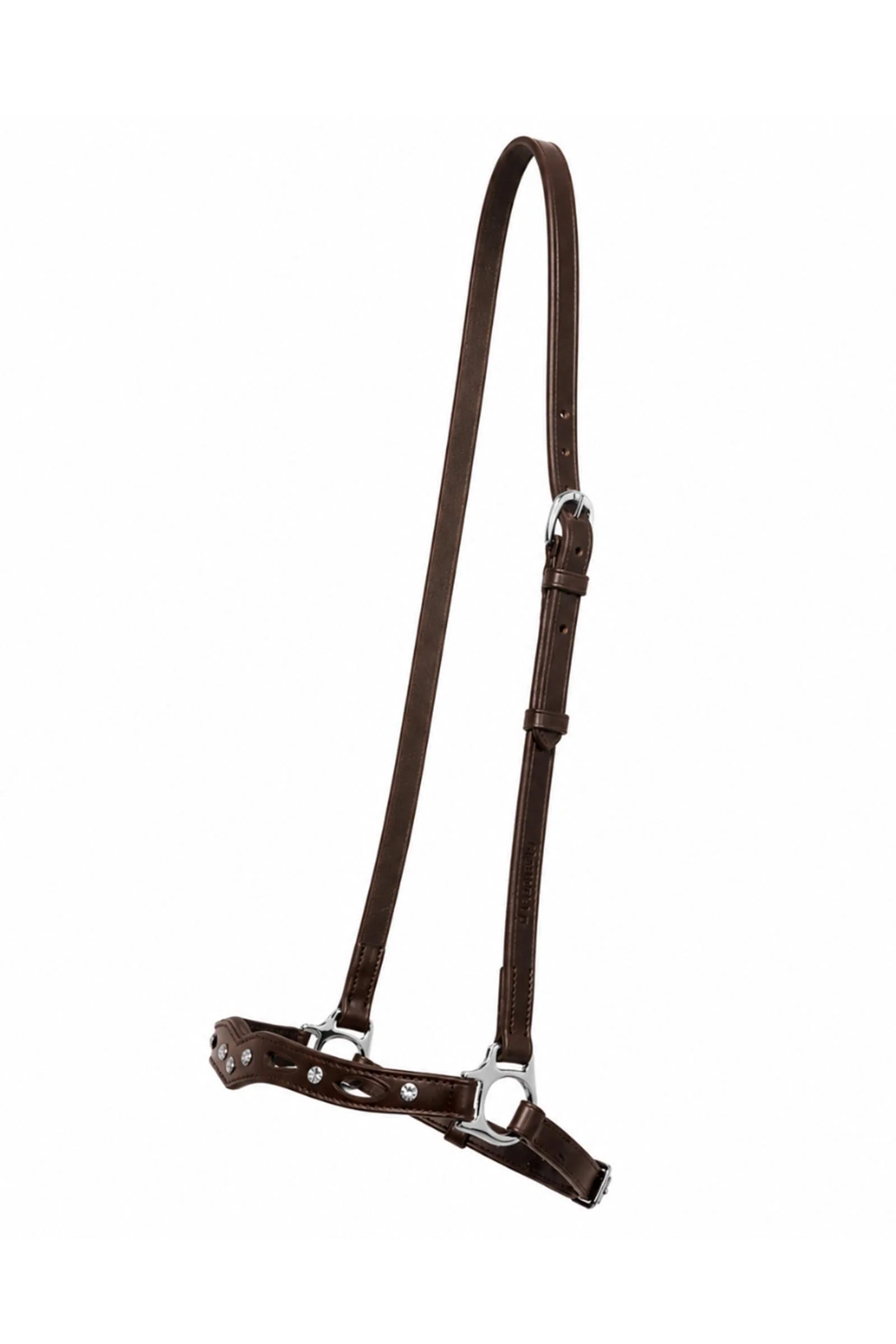 Noseband For Icelandic Bridle Ragnar Celtic, Drop Style Brown/Silver L