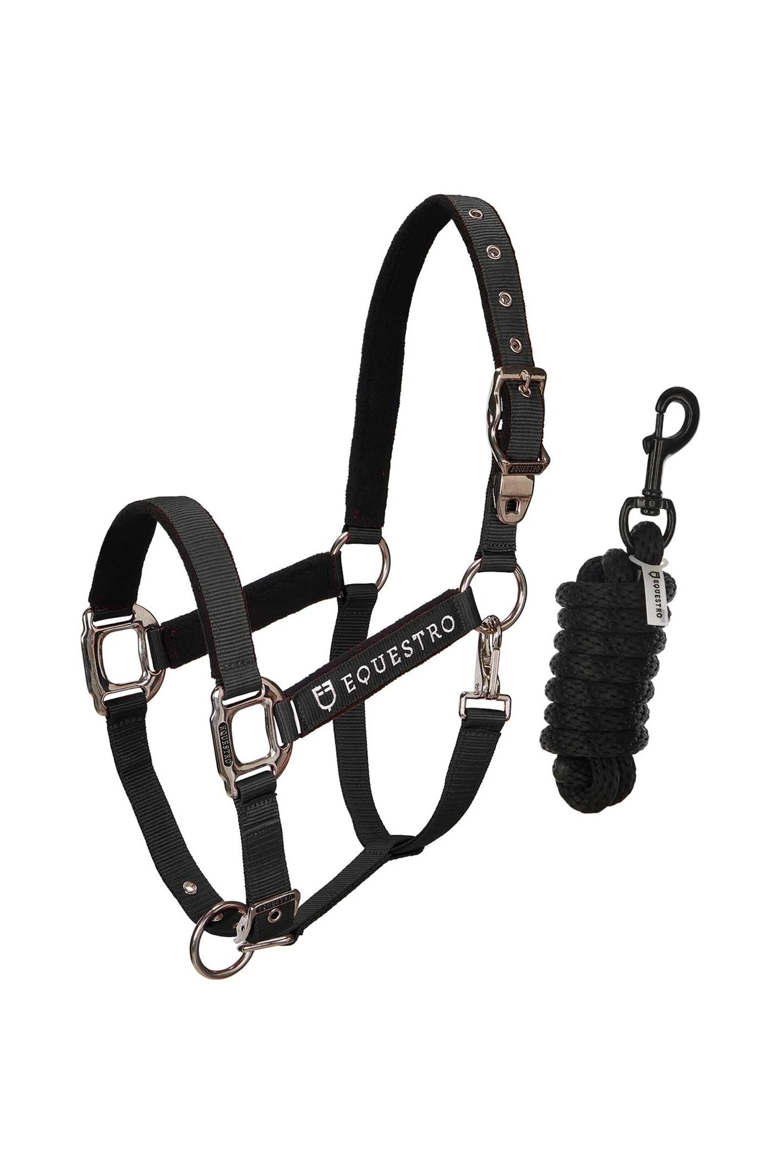 Padded Double Adjustment Headcollar Black C