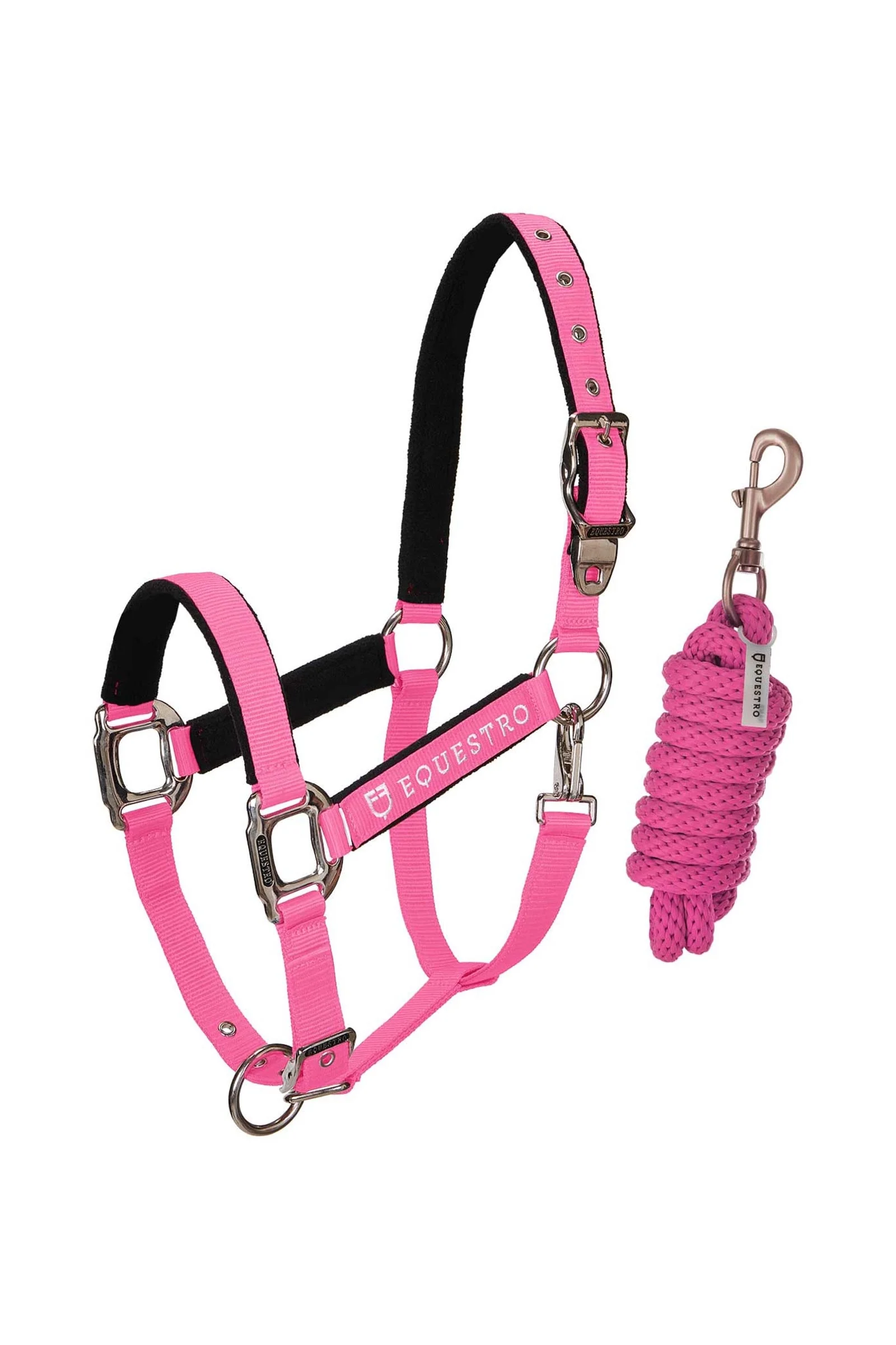 Padded Double Adjustment Headcollar Fucsia P