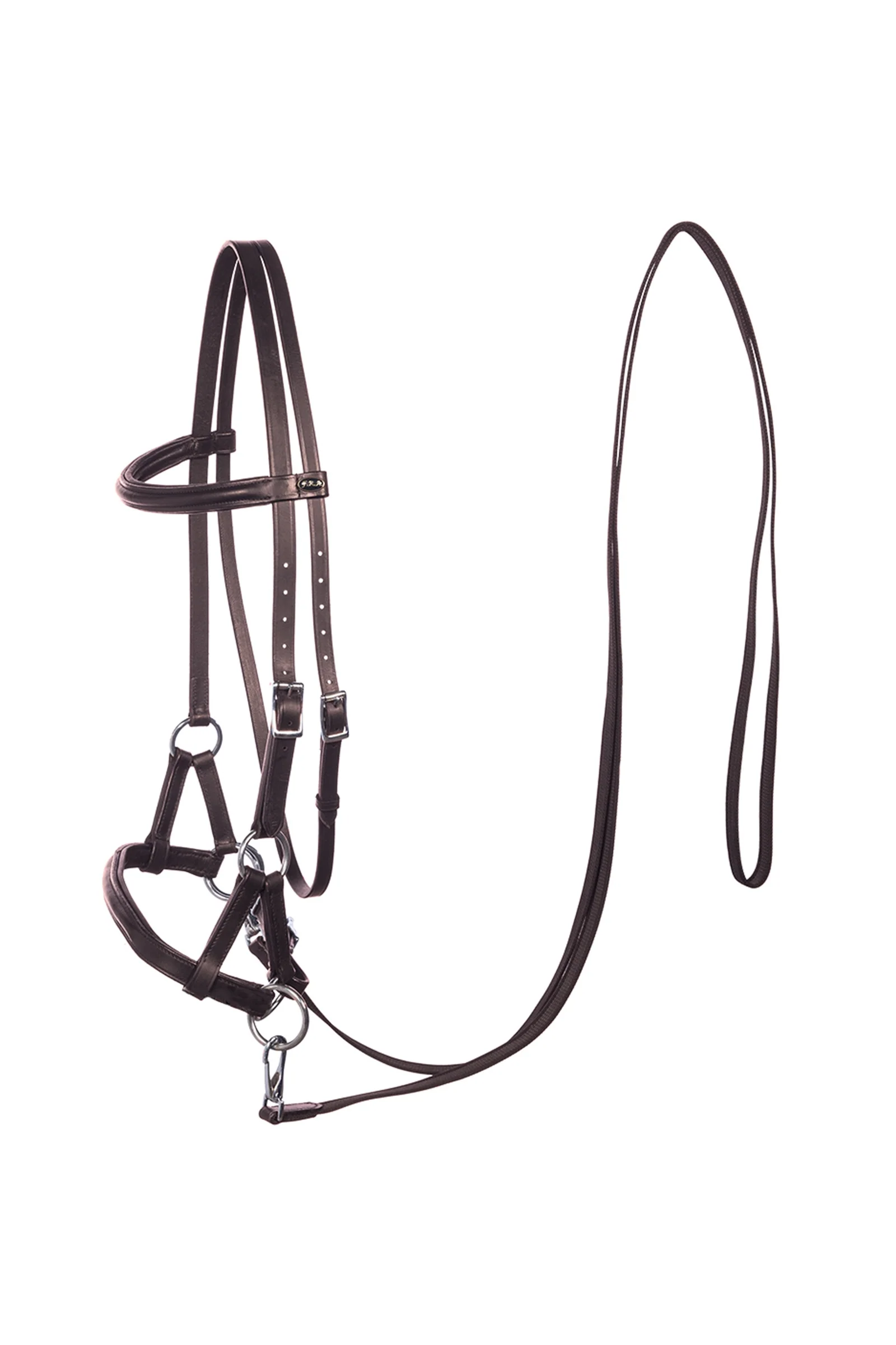 Pardoes Sidepull (System 3) Leather w/ Anti Slip Reins Brown Mini