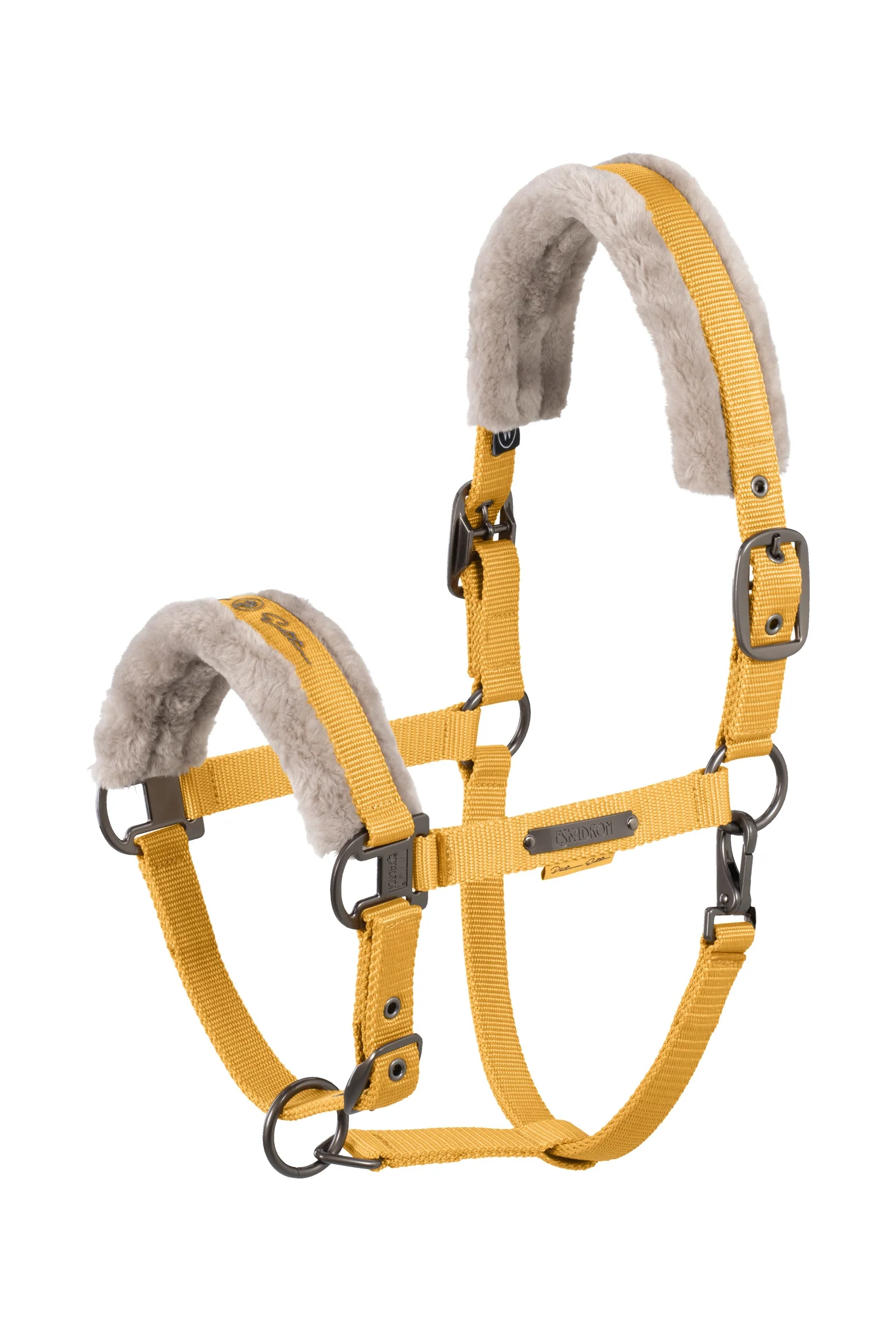 Platinum 25 Double Pin Faux Fur Headcollar Golden Yellow F