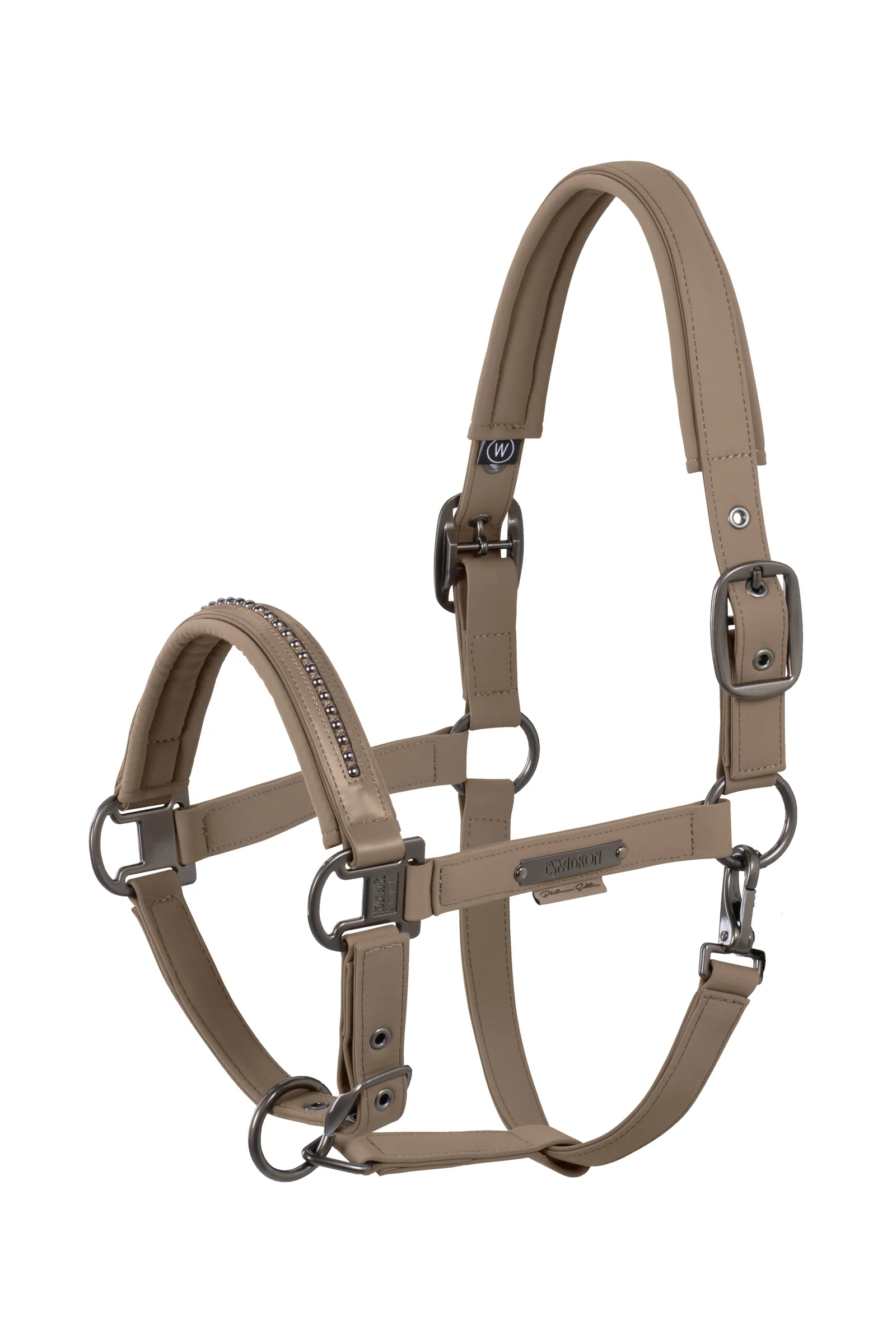 Platinum 25 Softshell Pearls Double Pin Headcollar Smoky Taupe C
