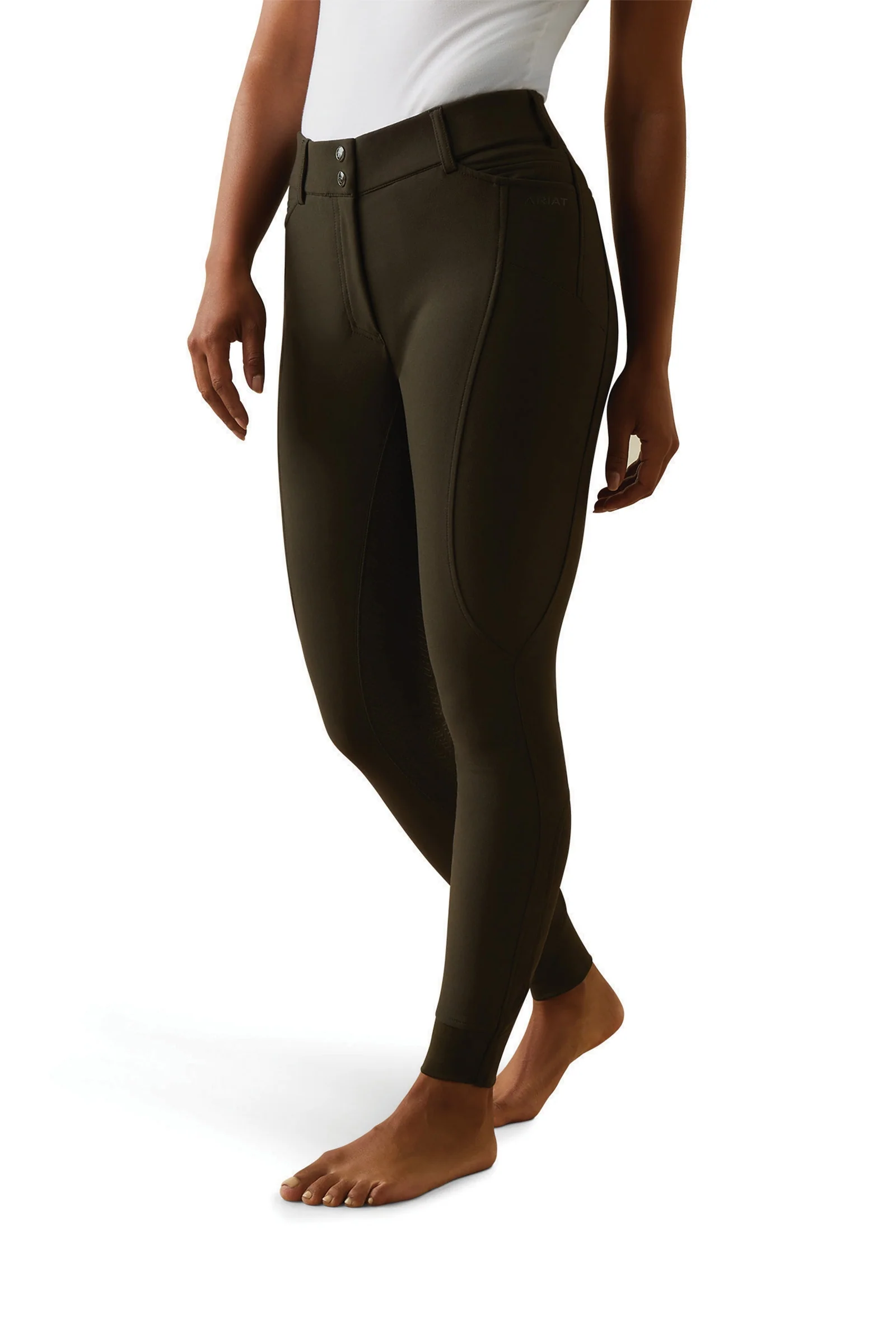 Prelude Full Seat Breeches with silicone Grip for Women Racing Green 6 Regular