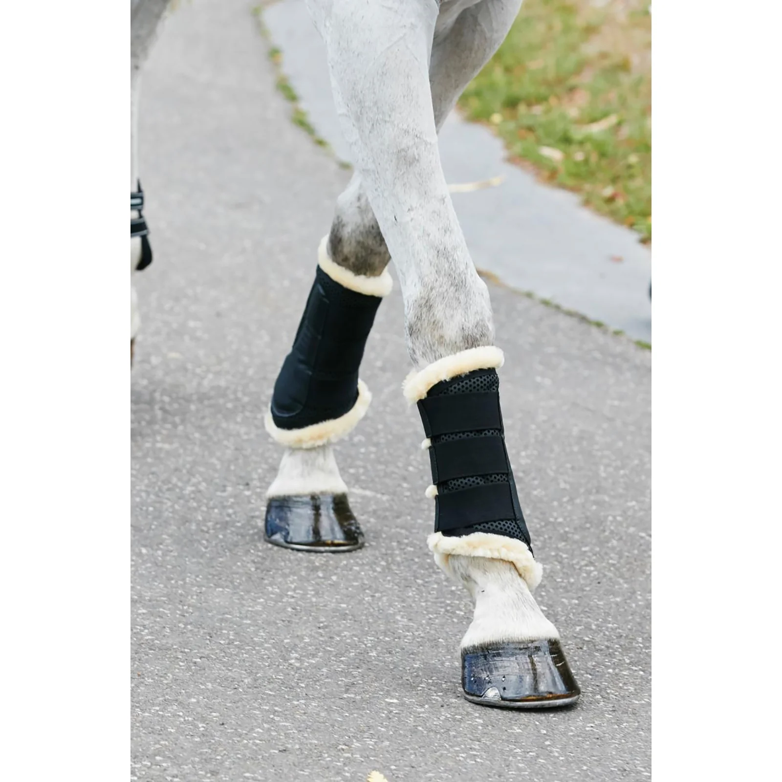 Pure Wool Lined Exercise Boots Black C