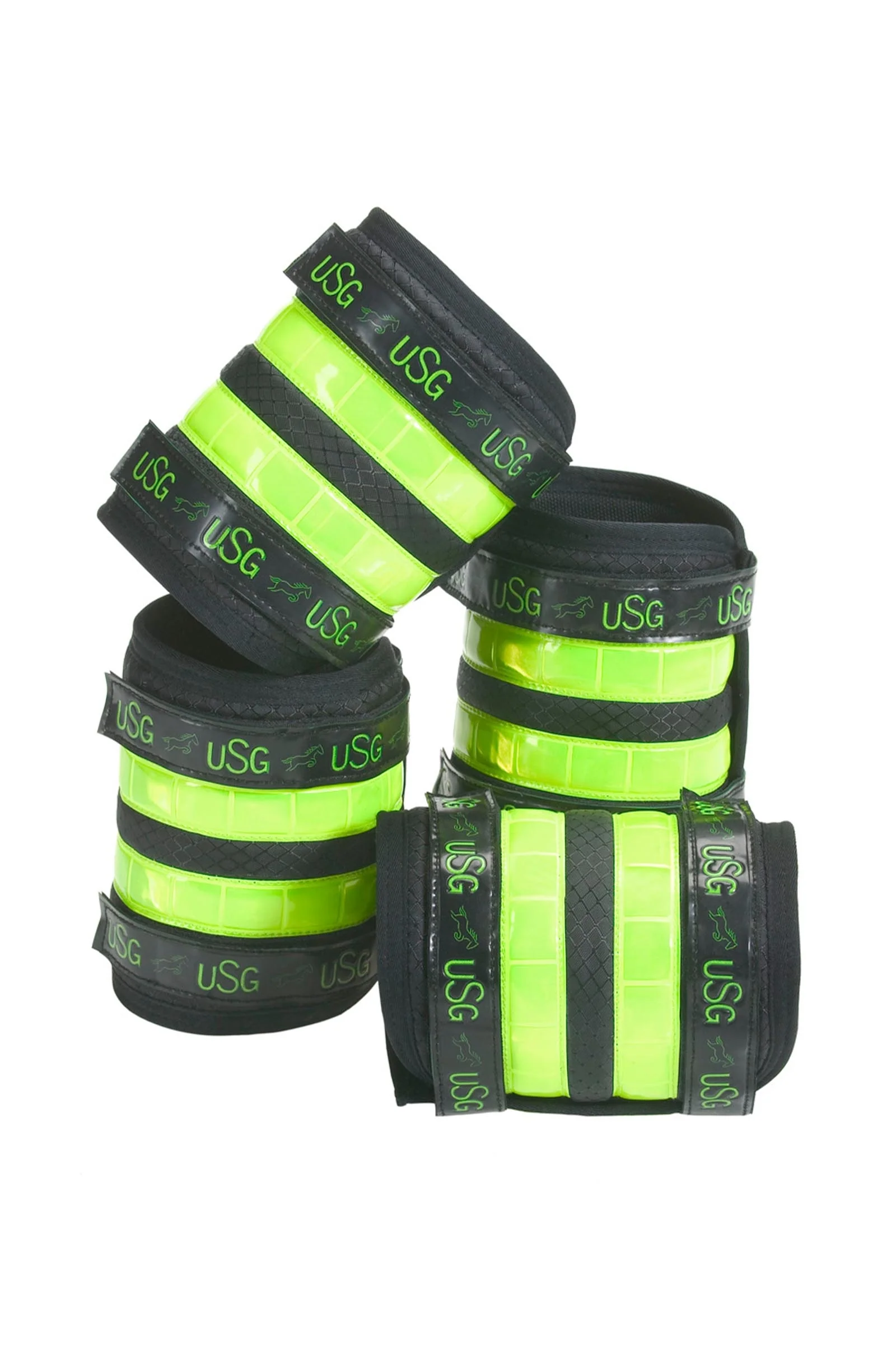 Reflective Leg Wraps (set of 4) Yellow One Size