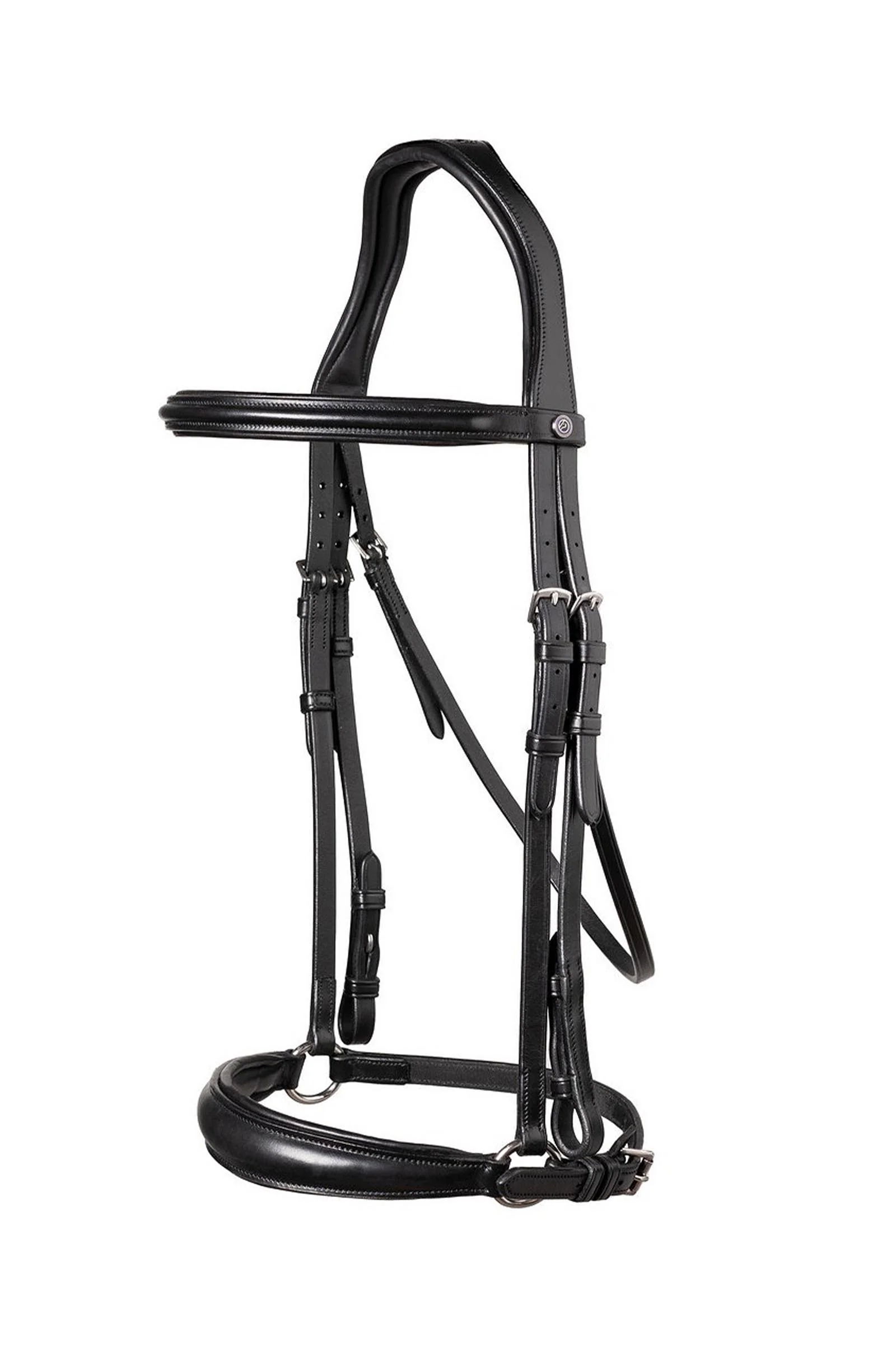 Rome Drop Noseband Bridle Black/Silver F
