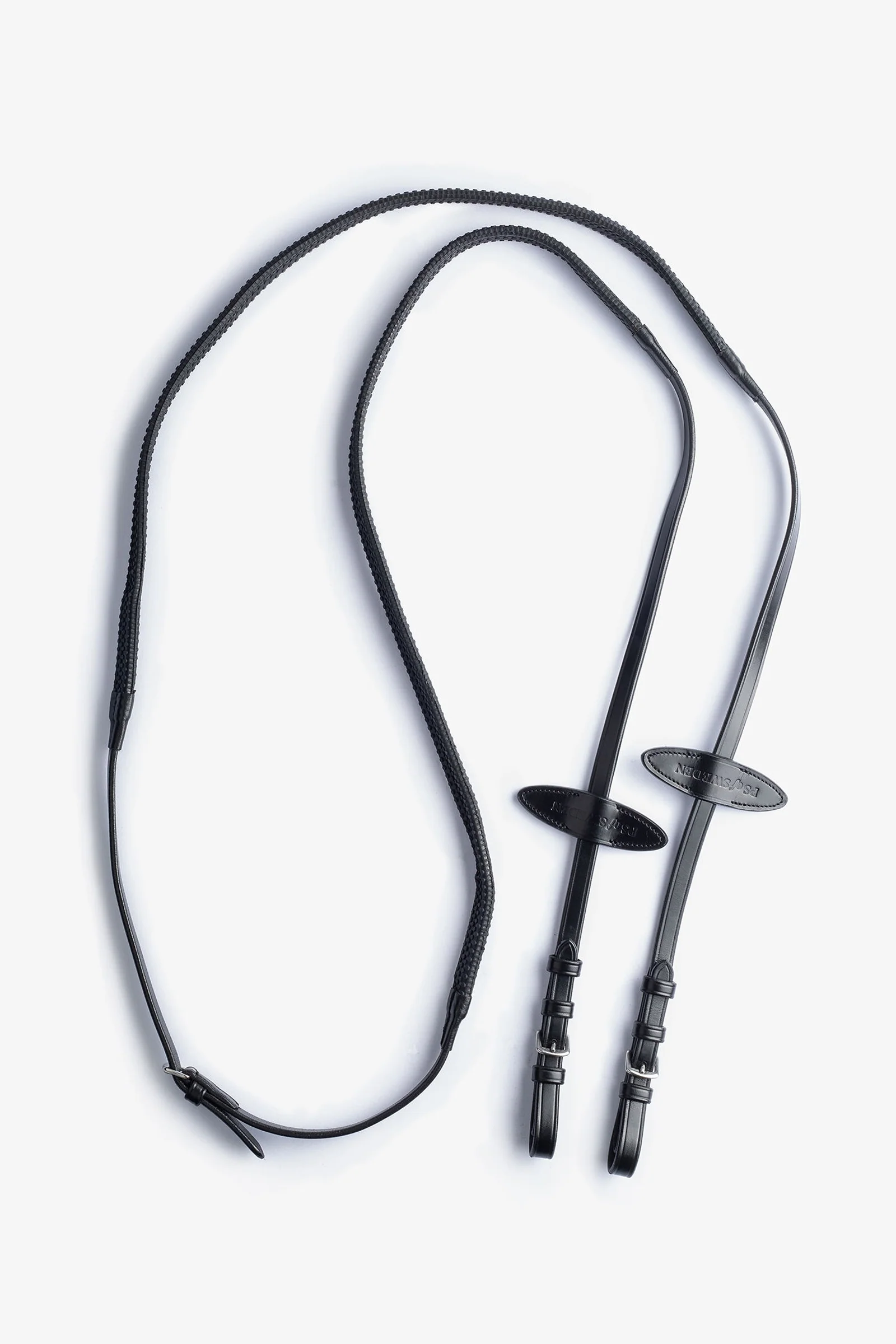 Rubber Reins Black Leather F