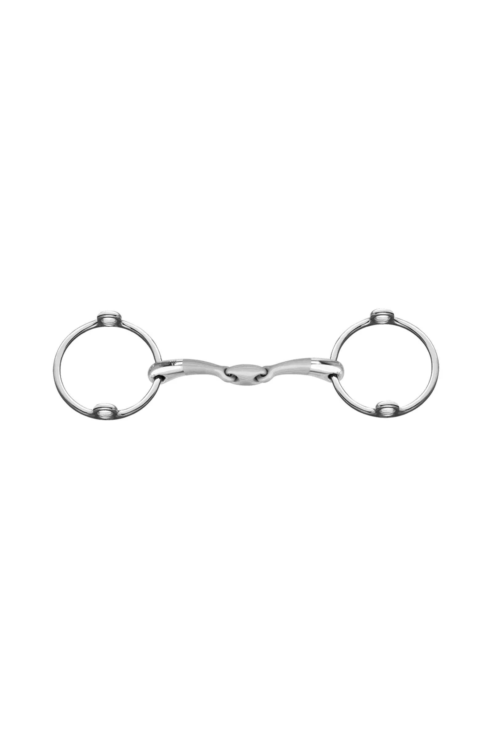 Satinox Gag Bit, Double Jt. 14mm, Stainless St. Metall 115 mm
