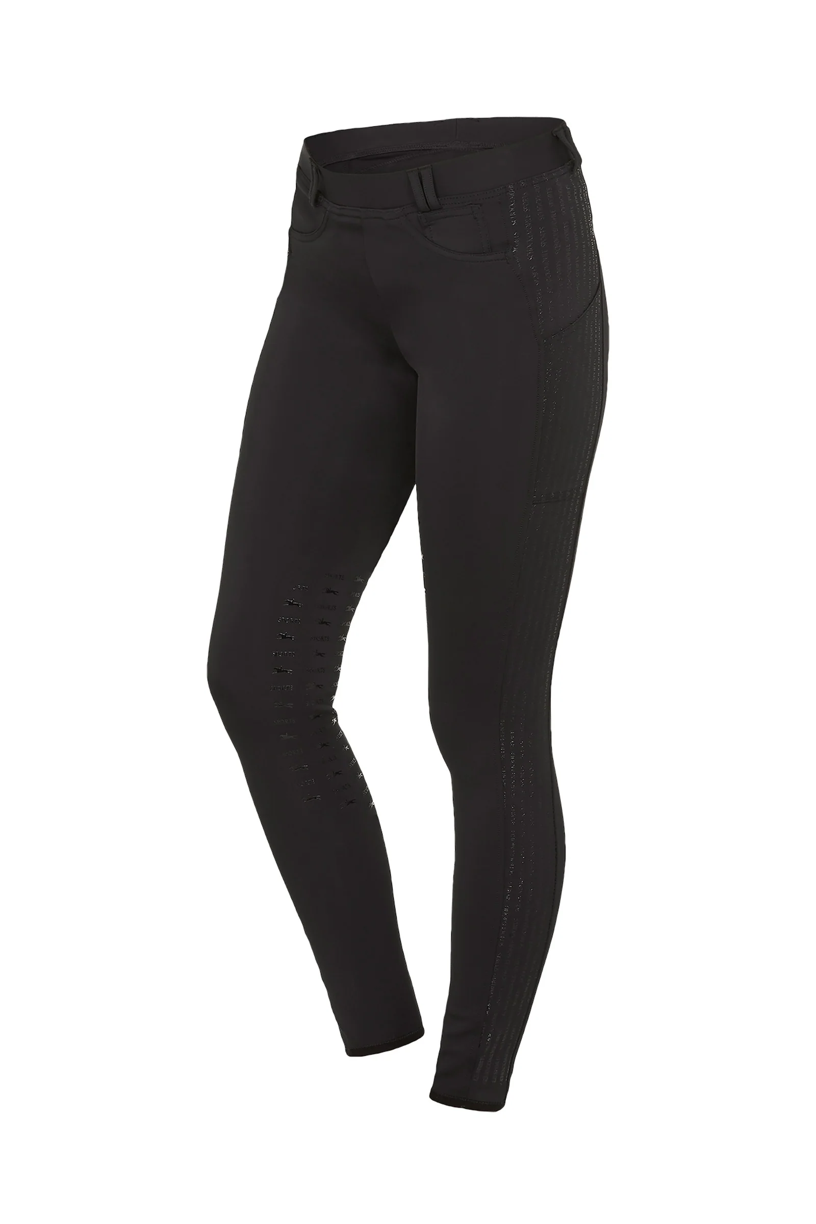 Schockemöhle Sporty Style Women's Knee Grip Tights Light Black 6