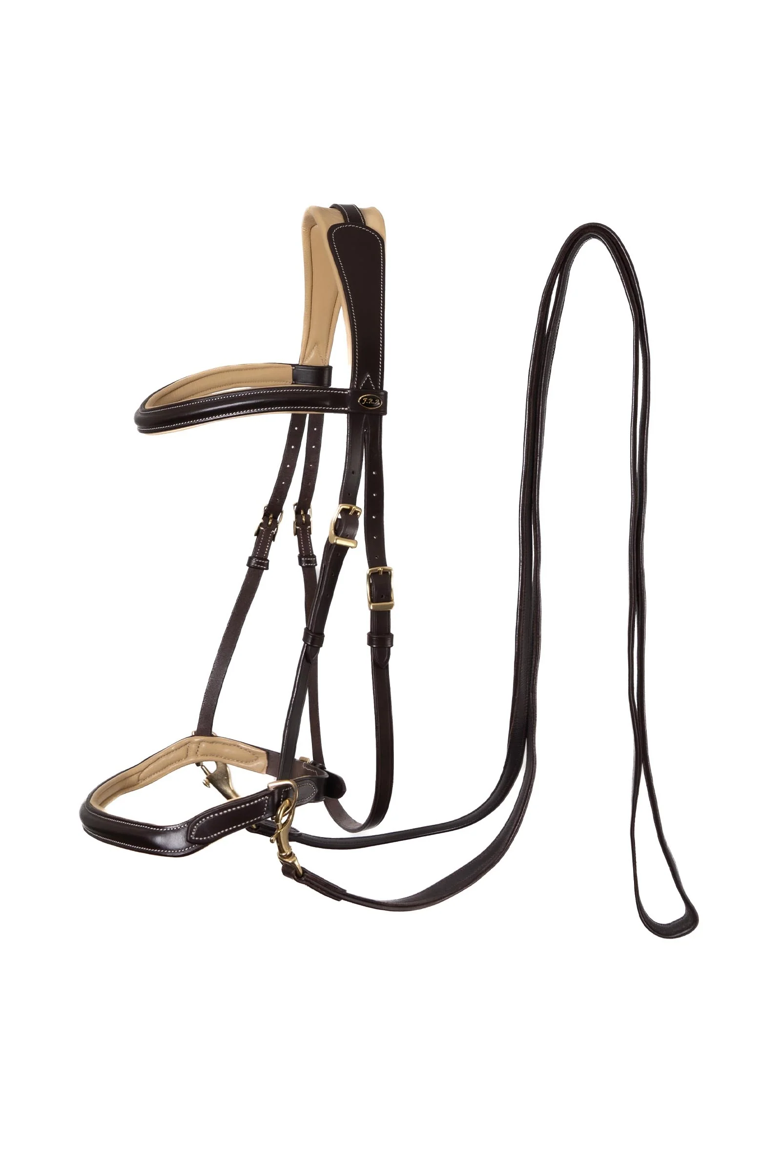 Sidepull Kiona With Reins (System 3) Brown/Beige F