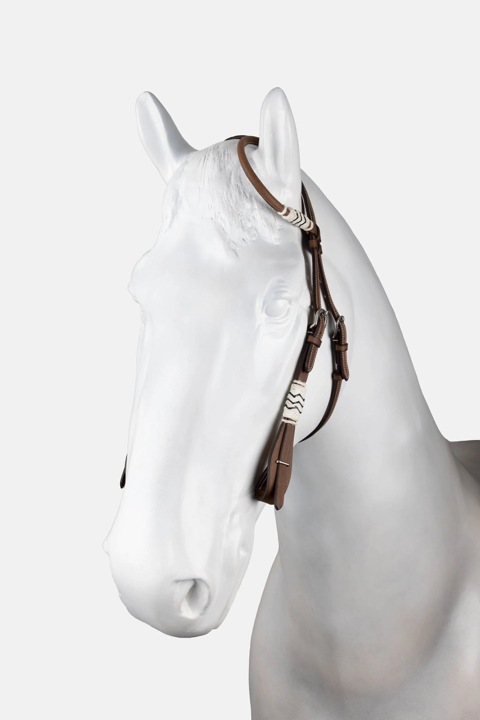 Single Ear Rawhide Bridle Tabbaco C