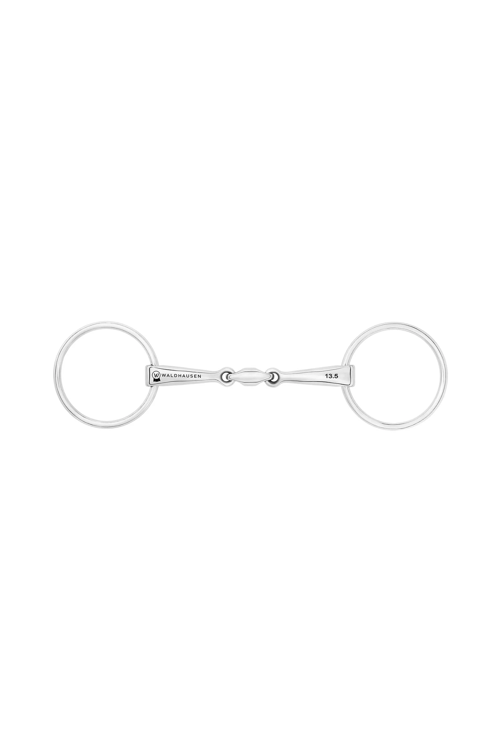 Snaffle Bit, Double Jt., Stainless St., 14 mm No Color 125 mm