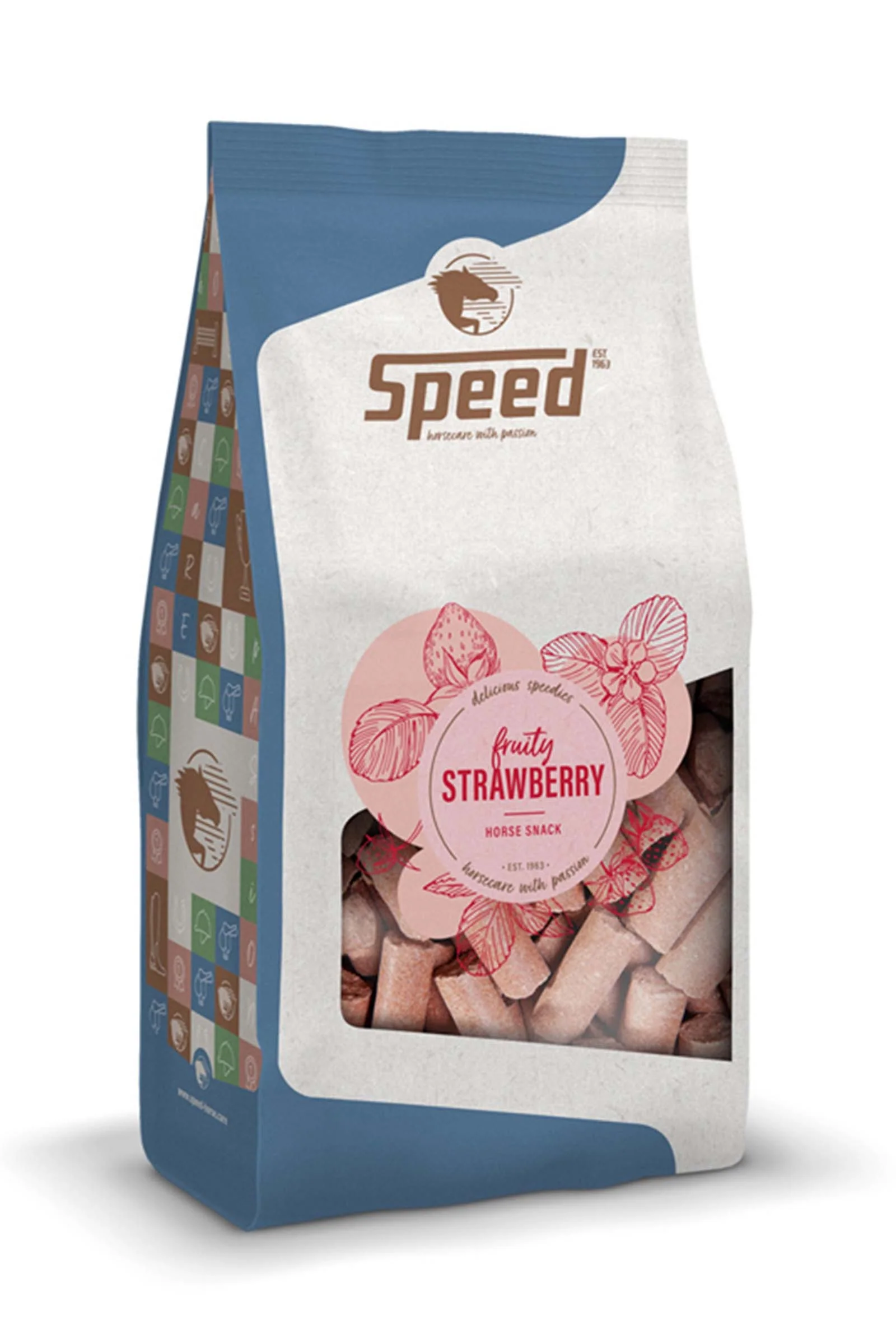 Strawberry Delicious Speedies, Treats, 1kg White/Blue 1