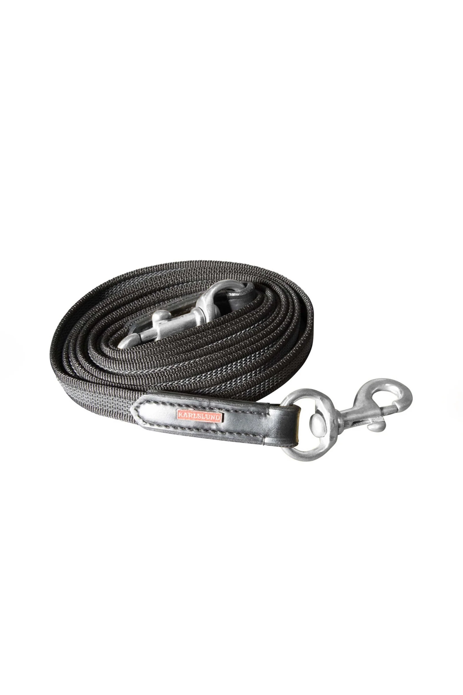 Supergrip Rubber Reins Black/Chrome Icelandic Horse