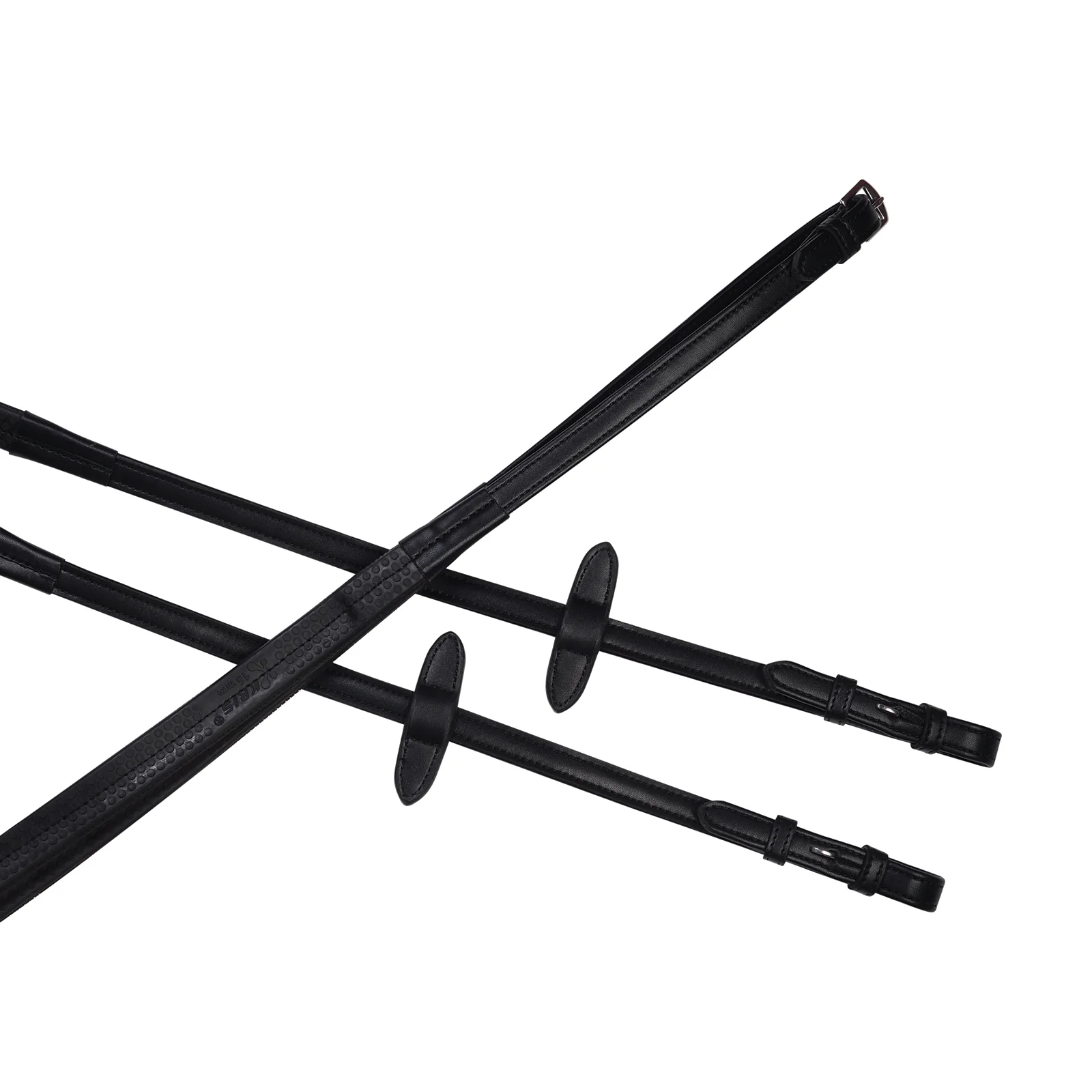 Syntovia+ Rubber Reins 54in Black 54