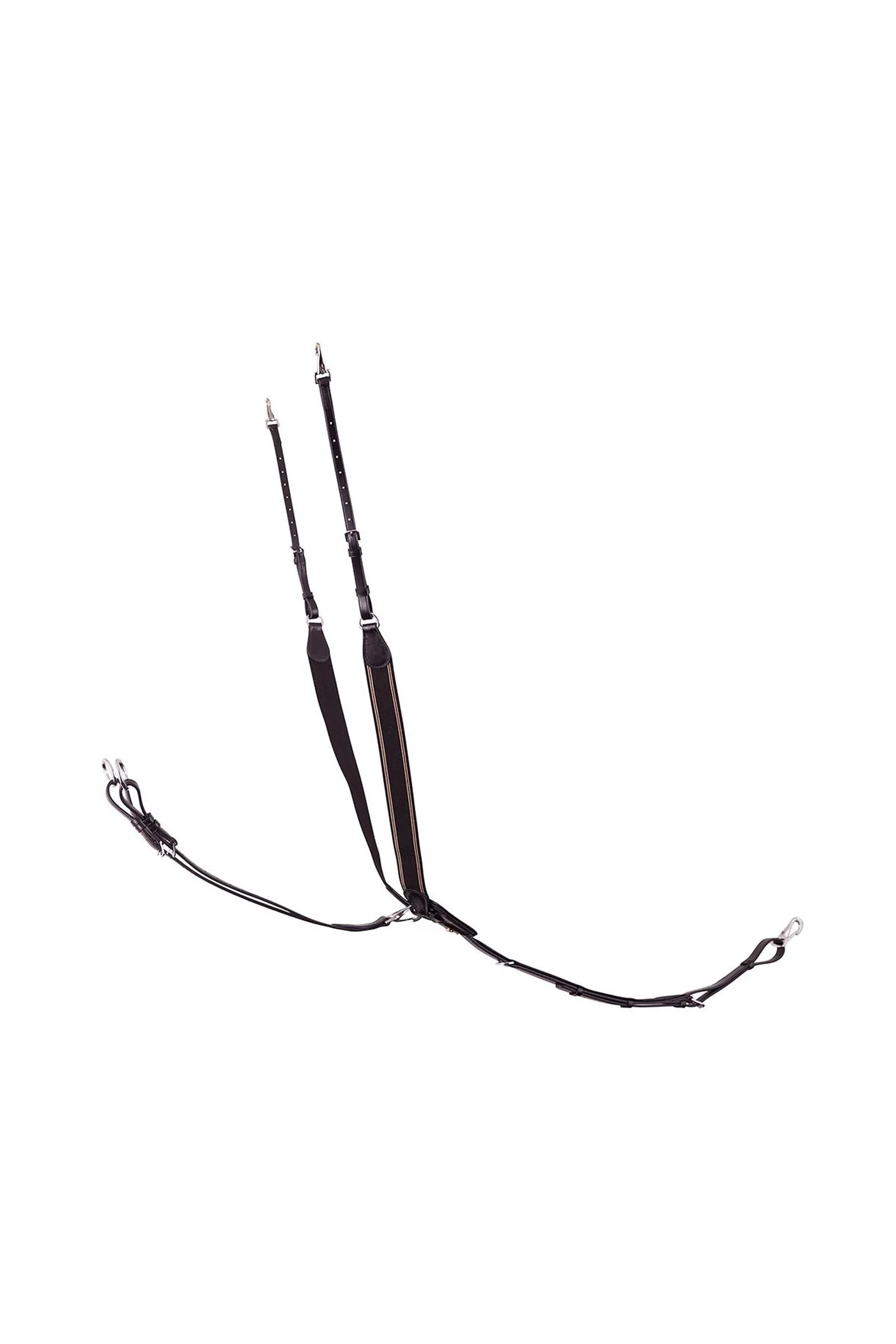 Taunton Elastic Breastplate With Martingale Black/Silver P