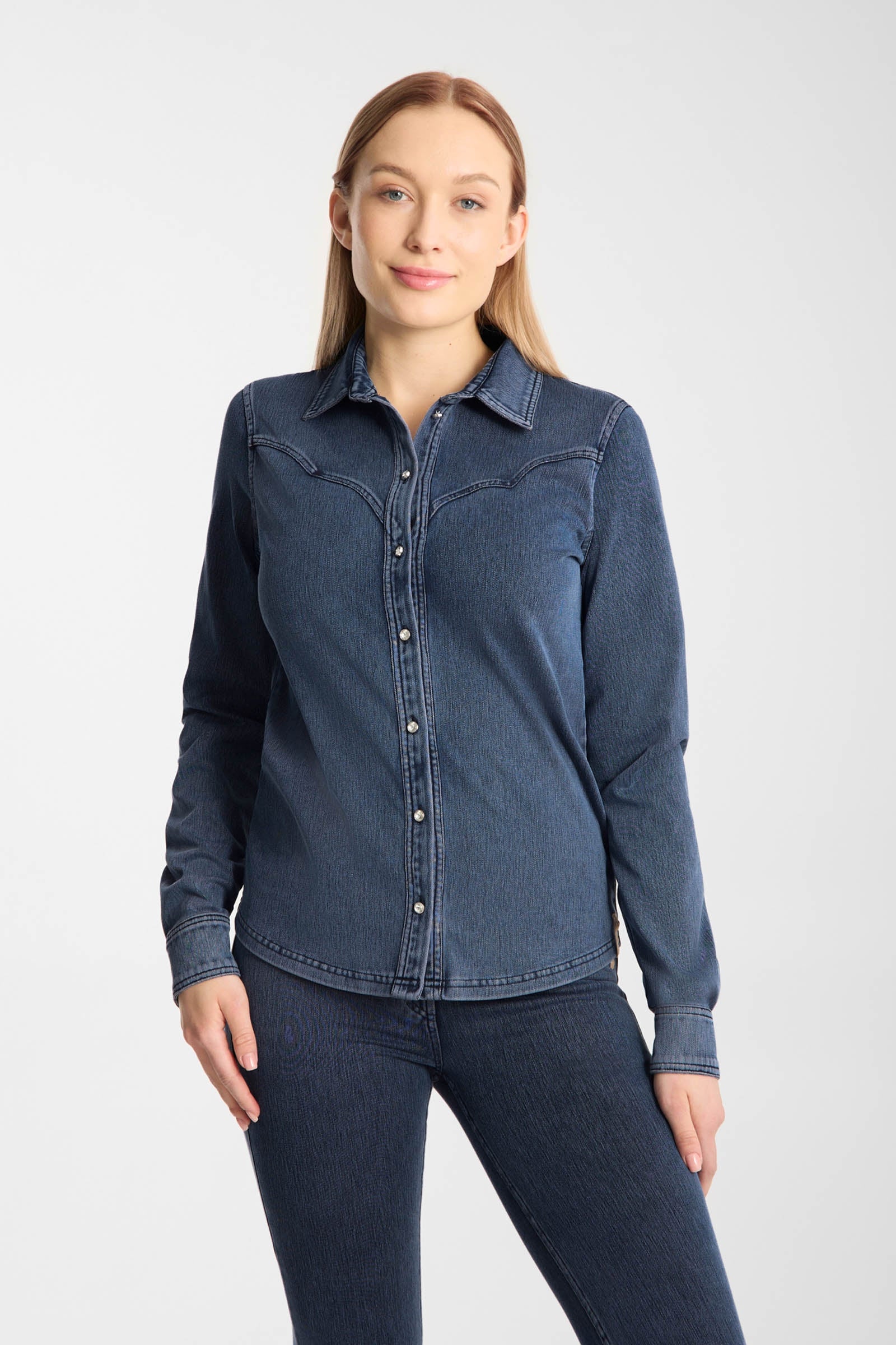 Ulrika Women´s Western Shirt Denim Blue 12