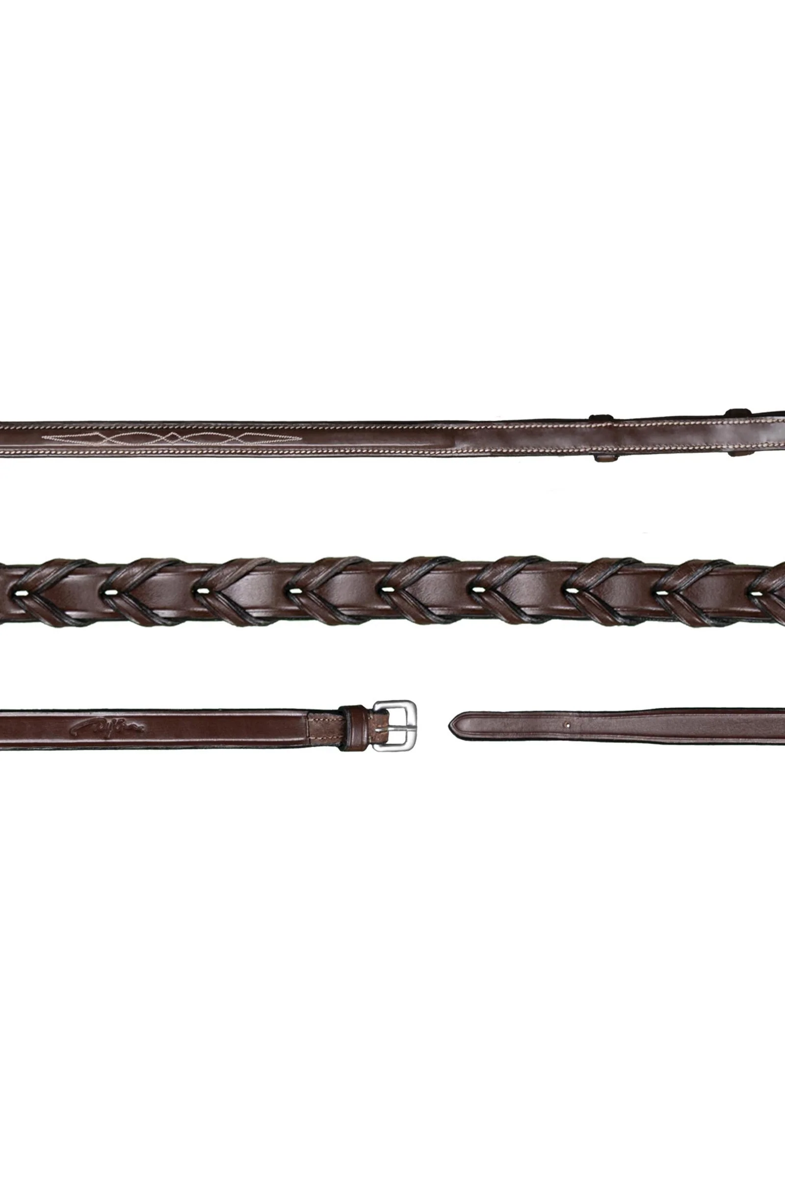 US-Collection 5/8" Laced Reins Brown F
