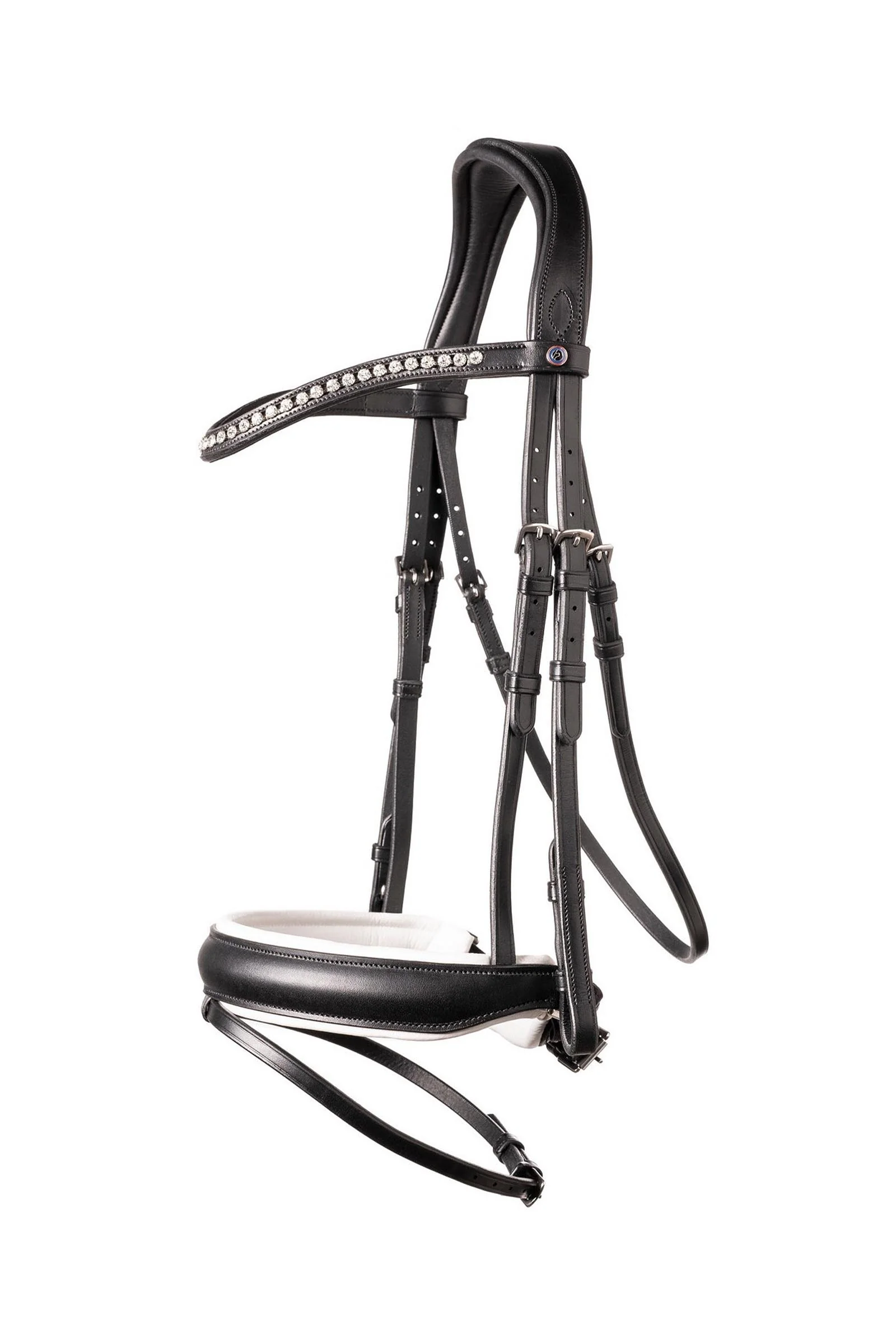 Verden Large Crank Noseband Bridle Black/Black-White F