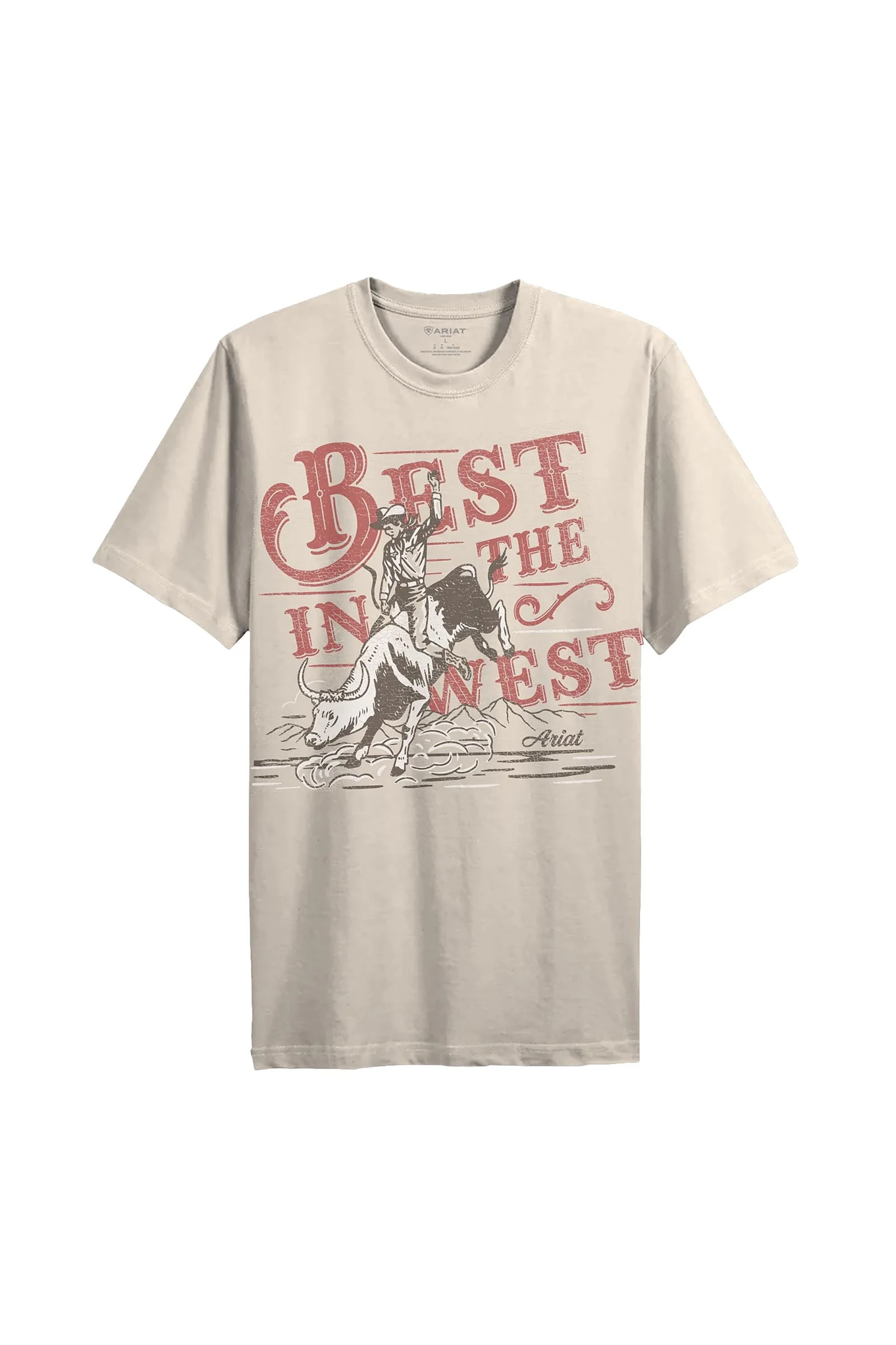 Women's Ariat Bull Rider Arched T-Shirt French Oak L