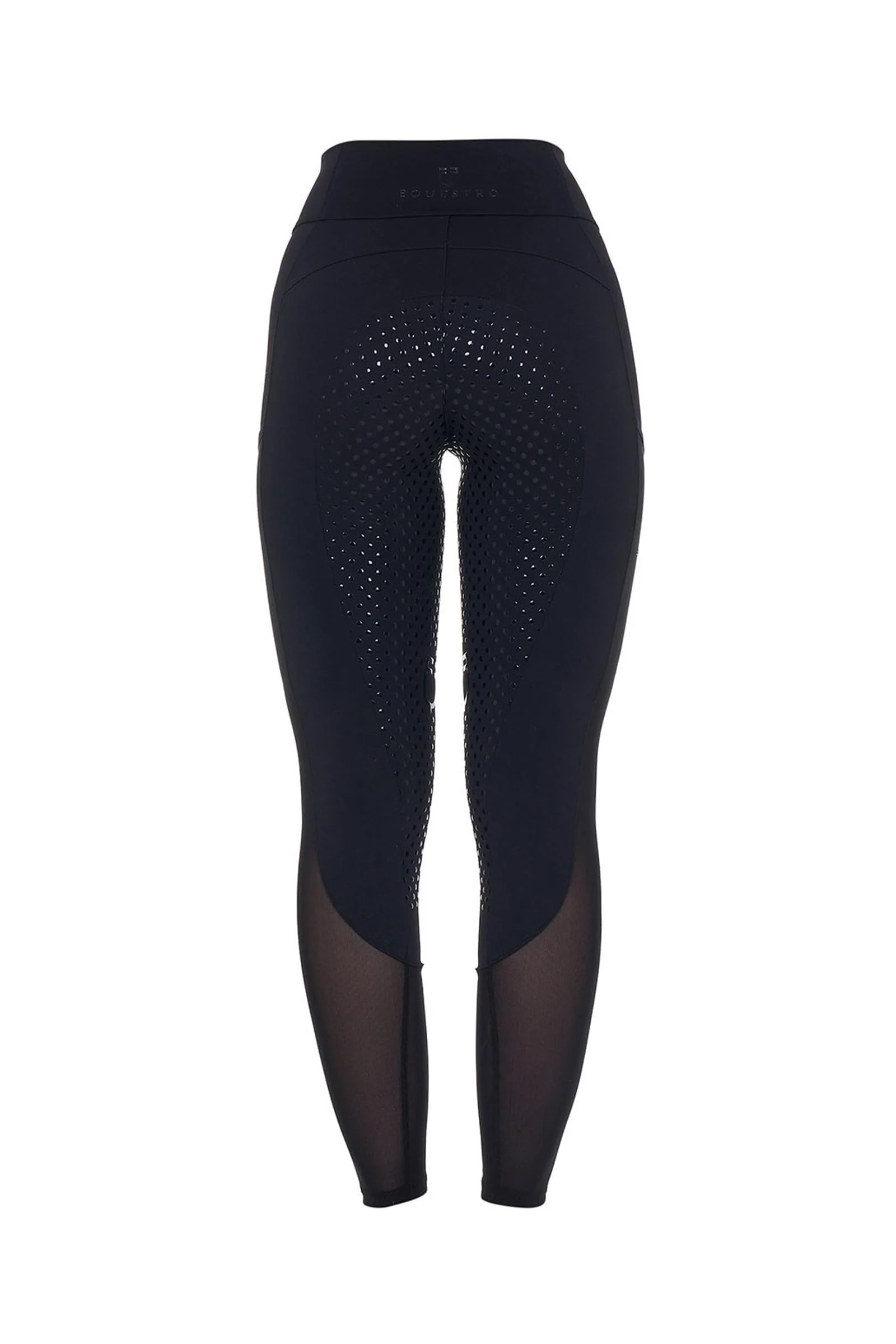 Women's Full Grip Leggings With Perforated Inserts Black XL