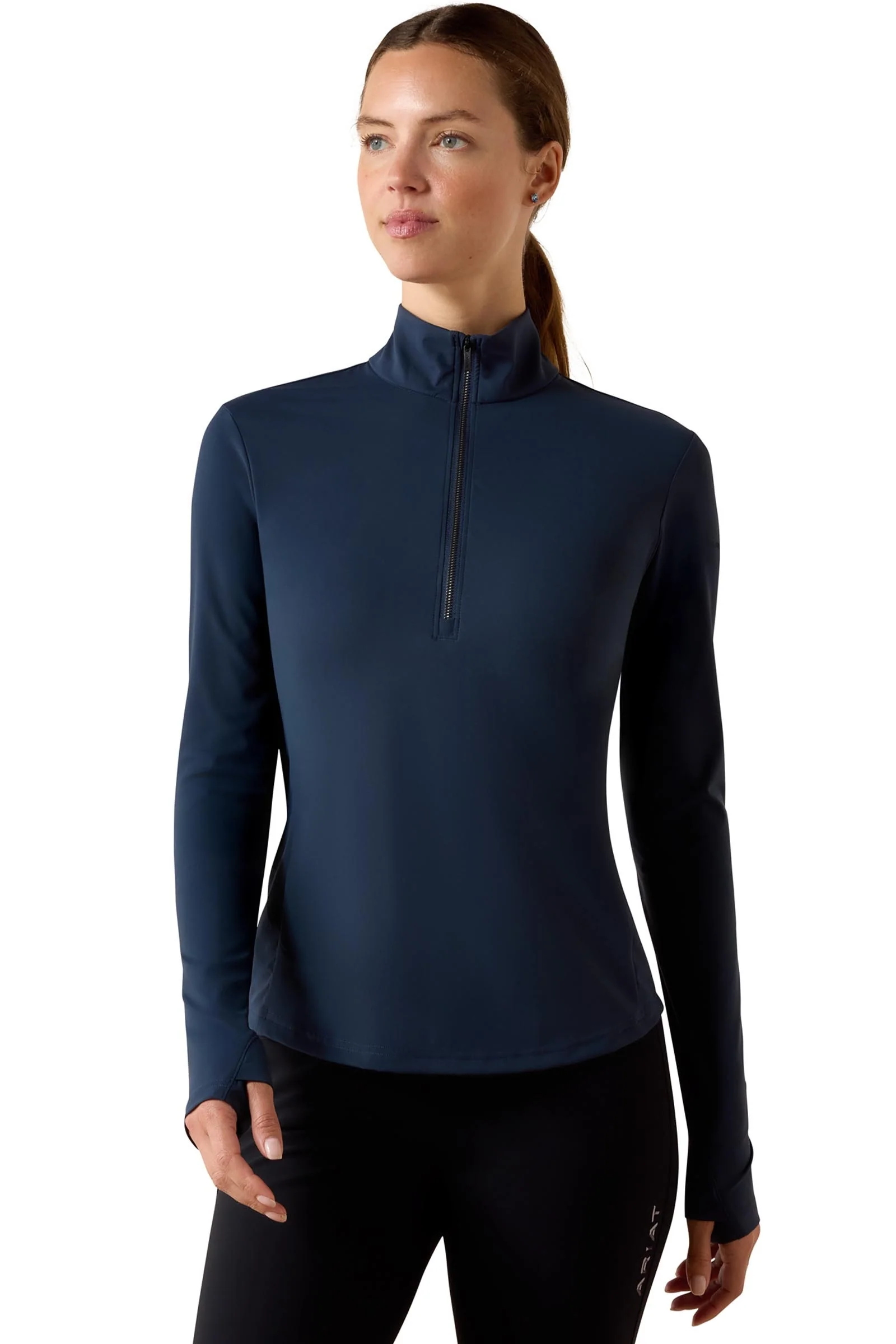 Women's SolVeil 1/2 Zip Baselayer Navy Eclipse XL