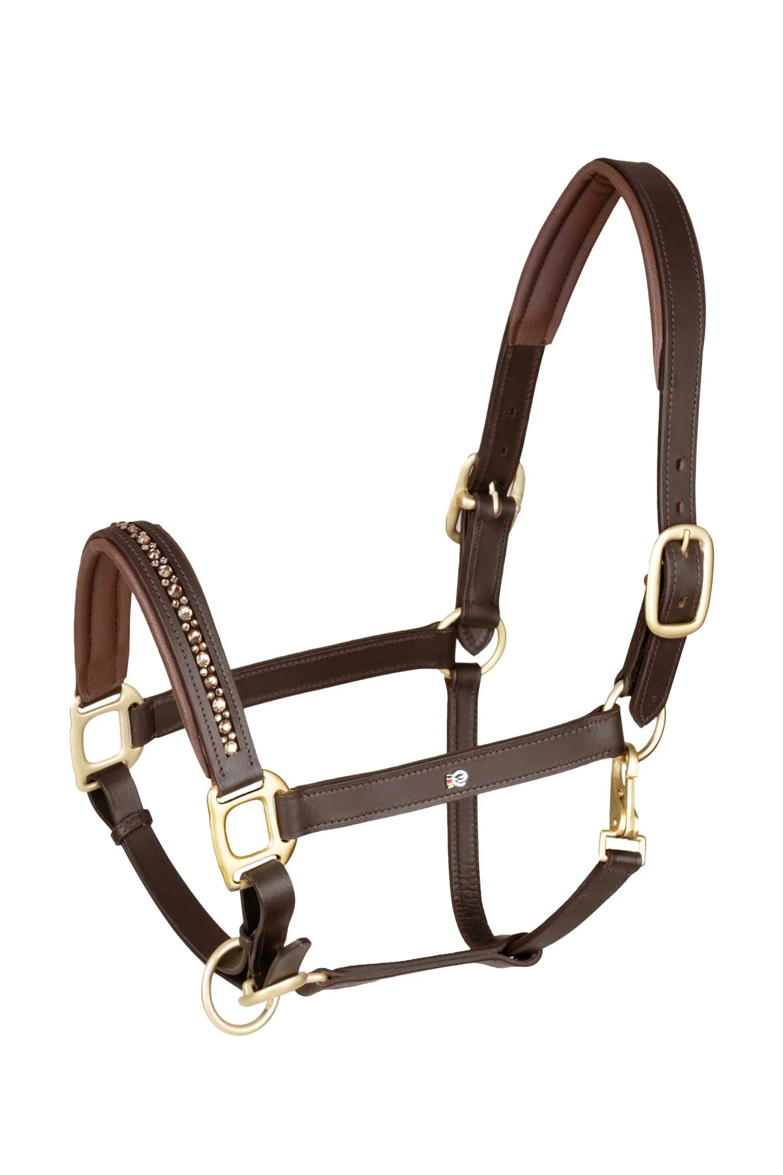 X-Line Leather halter Crystal Brown/Gold F
